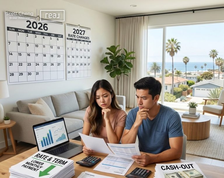Rate-and-Term Refinance vs Cash-Out Refinance para sa mga bagong first-time buyers sa San Diego 2026: Alin ang pinakamabilis magpababa ng bayarin pagkatapos ng closing sa Encinitas o Del Mar?