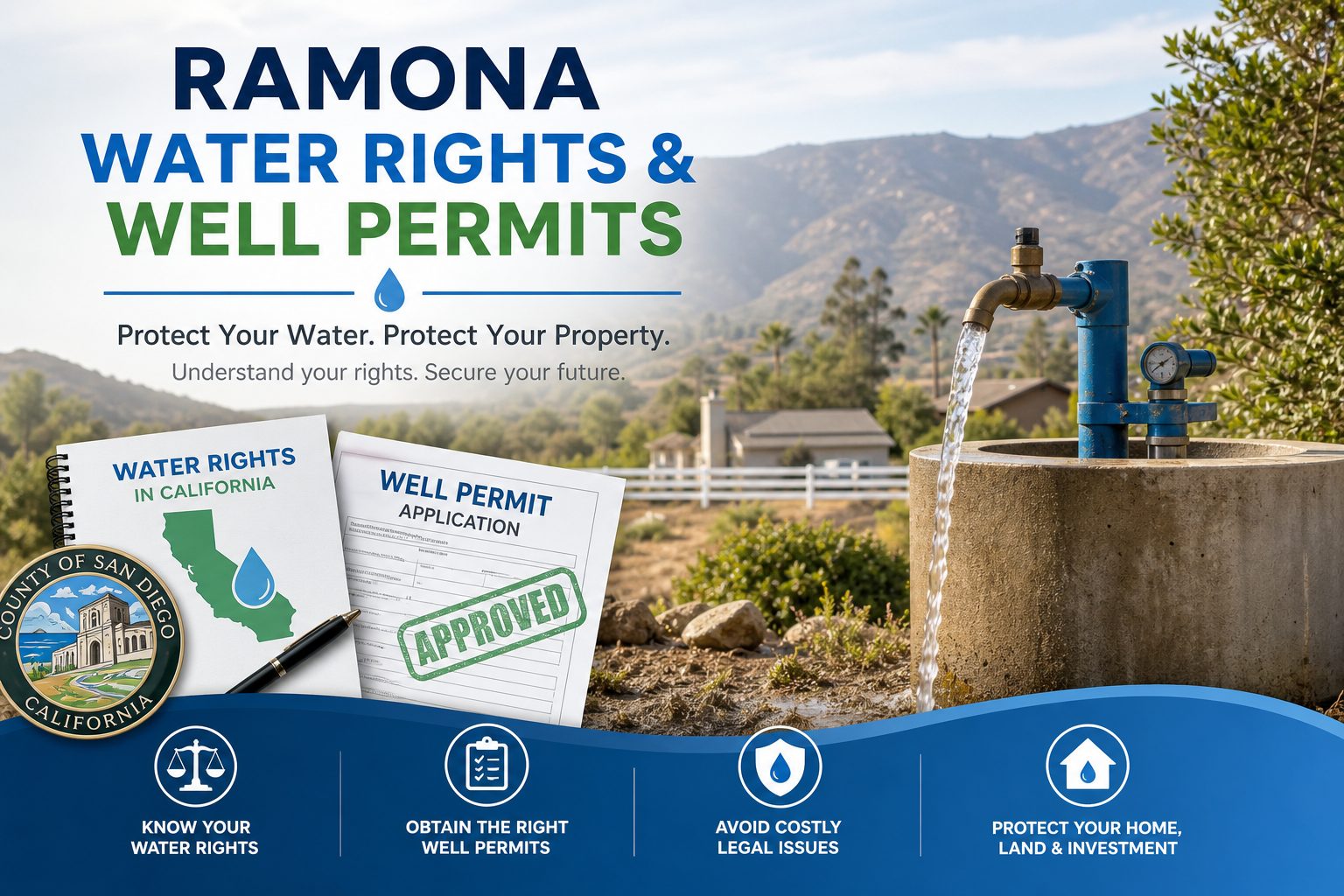 Water Rights and Well Permits for Buying a Farm or Ranch in Ramona San Diego
